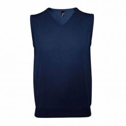 Dzianinowa Kamizelka Bez Rękawów Dla Dorosłych Panów Unisex. Czarne bluzy SOL'S, m, bez wzorów, z dzianiny, bez kaptura. Za 158.99 zł.