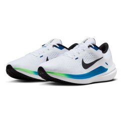 Buty Sportowe Męskie Nike Air Winflo 10. Białe buty do biegania Nike, bez wzorów, bez zapięcia, do biegania. Za 396.00 zł.