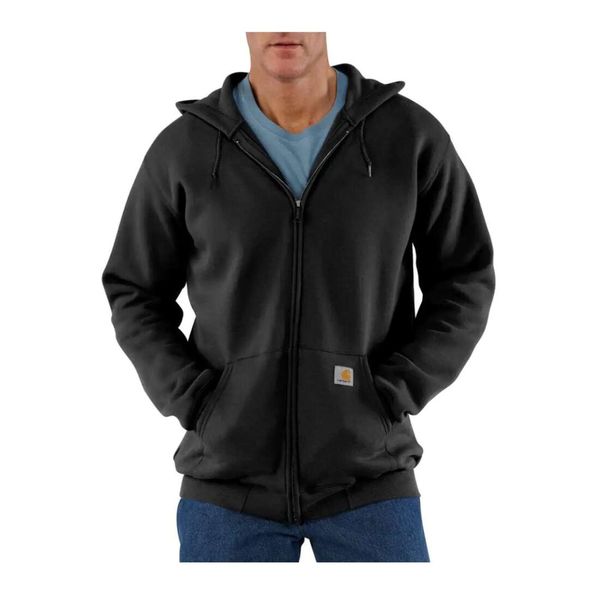 Bluza sportowa męska z kapturem Carhartt Midweight Hooded Zip Sweatshirt. Czarne bluzy z kapturem Carhartt, m, bez wzorów, z kapturem. Za 267.34 zł.