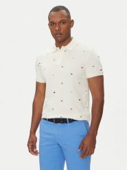Tommy Hilfiger Polo Critter MW0MW39044 Beżowy Regular Fit. Brązowe koszulki polo Tommy Hilfiger, l, bez wzorów, z bawełny, bez kołnierzyka, bez ramiączek. Za 379.99 zł.