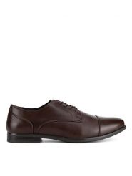 Lanetti Półbuty MYL8520-2 Brązowy. Brązowe eleganckie półbuty Lanetti, bez wzorów, z tworzywa sztucznego, bez obcasa, bez zapięcia. Za 95.99 zł.