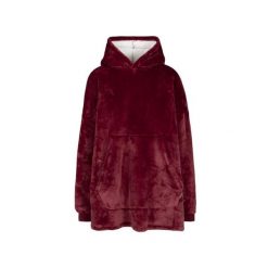 Trespass Cosiness - Obszerna bluza z kapturem At300 Dark Cherry. Czerwone bluzy z kapturem Trespass, na zimę, bez wzorów, z polaru, z kapturem. Za 249.85 zł.