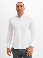 JOOP! koszula biznesowa - Pares Mężczyźni Slim Fit Bawełna biały, 41. Białe koszule JOOP!, m, bez wzorów, z bawełny, bez kołnierzyka, bez ramiączek. Za 459.95 zł.