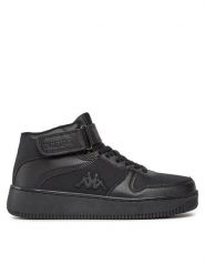 Kappa Sneakersy Logo Maserta Md V 35164DW Czarny. Czarne buty sportowe casual Kappa, bez wzorów, ze skóry, bez zapięcia. Za 209.99 zł.