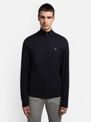 Napapijri Kardigan "Decatur" w kolorze granatowym rozmiar: S. Niebieskie swetry rozpinane Napapijri, s, bez wzorów, bez kołnierzyka, bez ramiączek. Za 88.43 zł.