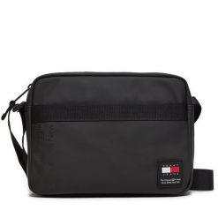Saszetka Tommy Jeans. Czarne saszetki i nerki Tommy Jeans, bez wzorów, z jeansu. Za 119.99 zł.