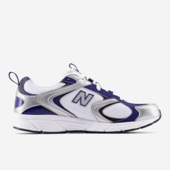 Sneakersy męskie New Balance 408. Białe buty sportowe casual New Balance, bez wzorów, z syntetyku, bez zapięcia. Za 359.99 zł.