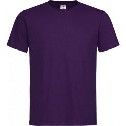 Fioletowy Bawełniany T-Shirt Męski Bez Nadruku -STEDMAN- Koszulka, Krótki Rękaw, Basic, U-neck. Fioletowe bluzki z długim rękawem Stedman, m, bez wzorów, z bawełny, bez kołnierzyka, bez ramiączek. Za 40.00 zł.