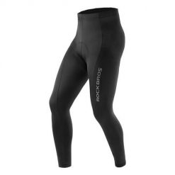 Oddychające spodnie rowerowe z wkładką 4D ROCKBROS. Czarne spodenki rowerowe ROCKBROS, l, bez wzorów, z materiału, na fitness i siłownię. Za 198.36 zł.