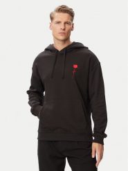 HUGO Bluza Diflow 50574451 Czarny Relaxed Fit. Czarne bluzy Hugo, m, bez wzorów, z bawełny, bez kaptura. Za 599.99 zł.