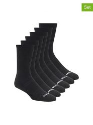 Skechers Skarpety (6 par) w kolorze czarnym rozmiar: 42-46. Czarne skarpety Skechers, bez wzorów, ze splotem. Za 43.99 zł.