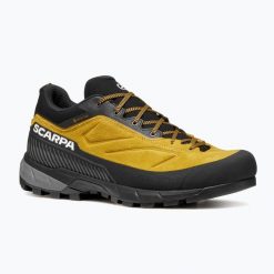 Buty podejściowe męskie SCARPA Rapid XT GTX. Żółte buty turystyczne Scarpa, bez wzorów, z gore-texu, bez zapięcia, trekkingowe, gore-tex. Za 639.99 zł.