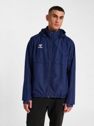 Wodoodporna kurtka typu shell Hummel GO. Niebieskie kurtki Hummel, xl, bez wzorów, z poliamidu, bez kaptura. Za 344.50 zł.