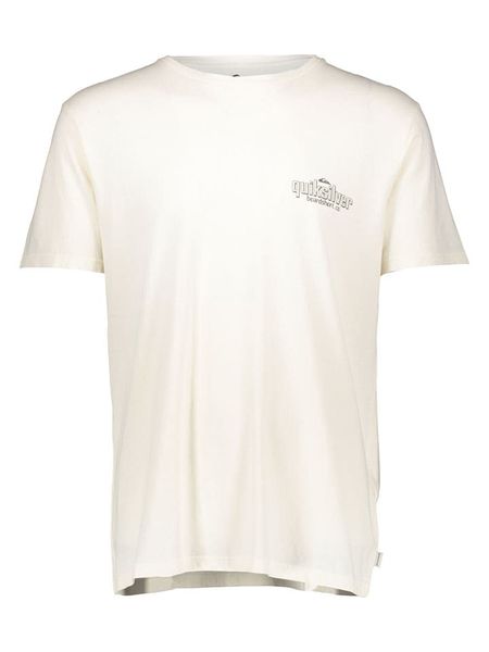 Quiksilver Koszulka "Quik Words" w kolorze białym rozmiar: M. Białe bezrękawniki Quiksilver, m, bez wzorów, z bawełny, bez kołnierzyka, bez ramiączek. Za 98.42 zł.