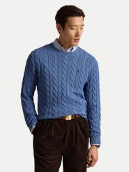 Polo Ralph Lauren Sweter 710775885548 Niebieski Regular Fit. Niebieskie swetry rozpinane Polo Ralph Lauren, l, bez wzorów, z bawełny, bez kołnierzyka, bez ramiączek. Za 949.99 zł.