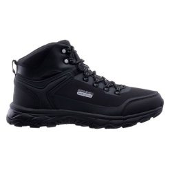 Buty trekkingowe męskie Elbrus Eglinter Mid WP - czarne, Rozmiar buta 46. Czarne buty trekkingowe ELBRUS, bez wzorów, bez zapięcia. W wyprzedaży za 259.99 zł.