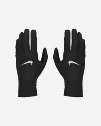 NIKE Rękawiczki do biegania męskie M Pacer Lightweight RG black/black/silver-S. Czarne rękawiczki Nike, bez wzorów, z materiału. Za 89.15 zł.