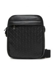 Calvin Klein Saszetka Emblem Emboss Reporter LV04D3204G Czarny. Czarne torby na ramię CALVIN KLEIN, bez wzorów, ze skóry, bez dodatków. Za 289.99 zł.