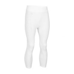 Legginsy koszykarskie męskie 3/4 NBA Tight 900. Białe legginsy długie sportowe TARMAK, l, bez wzorów, z materiału, na fitness i siłownię. Za 109.99 zł.
