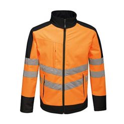 Kurtka Softshellowa Unisex Dla Dorosłych HiVis Odblaskowy Materiał. Brązowe kurtki Regatta, l, bez wzorów, z materiału, bez kaptura. Za 247.99 zł.
