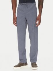Lindbergh Spodnie materiałowe 30-01112A Niebieski Relaxed Fit. Niebieskie spodnie materiałowe Lindbergh, m, bez wzorów, z materiału. Za 299.99 zł.
