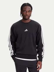 Adidas Bluza Essentials 3-Stripes JE6304 Czarny Regular Fit. Czarne bluzy Adidas, m, bez wzorów, z syntetyku, bez kaptura. Za 149.99 zł.