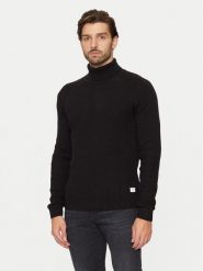 Jack&Jones Golf Pannel 12258472 Czarny Regular Fit. Czarne golfy Jack&Jones, l, bez wzorów, z bawełny, bez kołnierzyka, bez ramiączek. Za 79.99 zł.