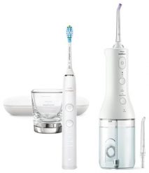 Szczoteczka z irygatorem Philips Sonicare DiamondClean 9000 + Power Flosser 3000 HX3886/41 Zestaw biały. Szczoteczki elektryczne PHILIPS. Za 999.00 zł.