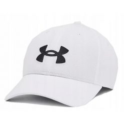 Czapka z daszkiem dla mężczyzn Under Armour Blitzing adj. Białe czapki z daszkiem Under Armour, bez wzorów. Za 64.90 zł.