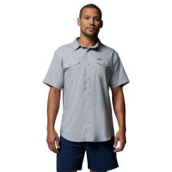 Koszula sportowa męska Utilizer II Solid Short Sleeve Shirt. Szare koszule Columbia, m, bez wzorów, z materiału, bez kołnierzyka, bez ramiączek. Za 199.99 zł.