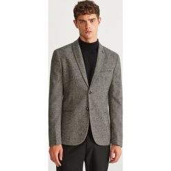Marynarka w jodełkę slim fit - Szary. Marynarki marki Reserved. Za 269.99 zł.
