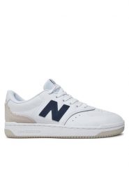 New Balance Sneakersy BB80GRN Biały. Białe buty sportowe casual New Balance, bez wzorów, ze skóry, bez zapięcia. Za 249.99 zł.