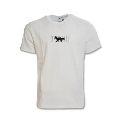 Koszulka sportowa męska Puma X Maison Kitsune. Białe t-shirty sportowe Puma, bez wzorów, bez ramiączek, na fitness i siłownię. Za 227.65 zł.