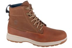 Trapery męskie, Atwells Ave WP Boot. Brązowe trapery Timberland, z materiału, bez zapięcia. Za 549.99 zł.