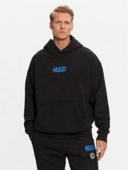 Hugo Bluza Nimayho 50532290 Czarny Relaxed Fit. Czarne bluzy Hugo, m, bez wzorów, z bawełny, bez kaptura. Za 549.99 zł.