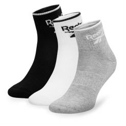 Zestaw 3 par wysokich skarpet unisex Reebok. Skarpety Reebok, bez wzorów. Za 49.99 zł.