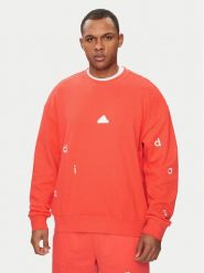 Adidas Bluza Embroidered IS2037 Czerwony Loose Fit. Czerwone bluzy Adidas, m, bez wzorów, z bawełny, bez kaptura. Za 279.99 zł.