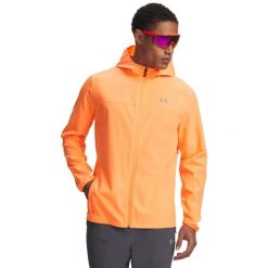 Kurtka wodoodporna Under Armour Velociti Pro Storm męska (Pomarańczowa). Brązowe kurtki Under Armour, m, bez wzorów, z materiału, z kapturem. Za 483.95 zł.
