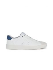 Geox Skórzane sneakersy "Affile" w kolorze biało-niebieskim rozmiar: 44. Białe buty sportowe casual Geox, bez wzorów, z materiału, bez zapięcia. Za 216.73 zł.