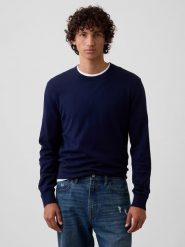 GAP Sweter w kolorze granatowym rozmiar: XS. Niebieskie swetry nierozpinane GAP, xs, bez wzorów, z bawełny, bez kołnierzyka, bez ramiączek. Za 99.95 zł.