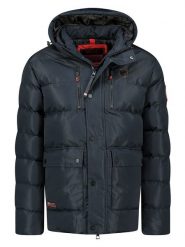 Geographical Norway Kurtka zimowa "Bario" w kolorze granatowym rozmiar: XXL. Niebieskie kurtki Geographical Norway, na zimę, xxl, bez wzorów, bez kaptura. Za 336.61 zł.