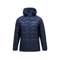 Kurtka Peak Performance męska Elevate Liner Hood granatowa. Niebieskie kurtki Peak Performance, na zimę, l, bez wzorów, bez kaptura. W wyprzedaży za 872.45 zł.