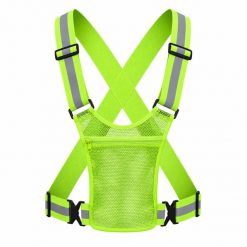 Odblaskowa kamizelka bezpieczeństwa do sportu i aktywności outdoor z kieszenią. Żółte kamizelki sportowe SPORTENZIA, s, bez wzorów, z materiału, bez kaptura, do biegania. Za 102.99 zł.