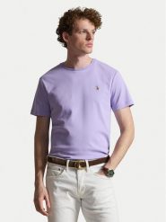 Polo Ralph Lauren T-Shirt 710740727507 Fioletowy jasny Regular Fit. Fioletowe koszulki polo Polo Ralph Lauren, m, bez wzorów, z bawełny, bez kołnierzyka, bez ramiączek. Za 439.99 zł.