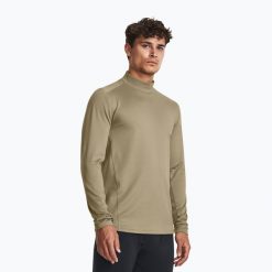 Longsleeve męski Under Armour Tactical Mock CGI Base. Zielone bluzki z długim rękawem Under Armour, m, bez wzorów, bez kołnierzyka, bez ramiączek. Za 139.99 zł.
