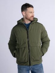 Petrol Industries Kurtka zimowa M-3030-JAC100 Zielony Regular Fit. Zielone kurtki Petrol Industries, na zimę, m, bez wzorów, z syntetyku, bez kaptura. Za 339.99 zł.