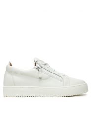 GIUSEPPE ZANOTTI Sneakersy RU40035 Biały. Białe buty sportowe casual Giuseppe Zanotti, bez wzorów, ze skóry, bez zapięcia. Za 2,399.00 zł.