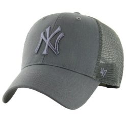 Czapka z daszkiem męska 47 MLB New York Yankees Branson Cap. Szare czapki z daszkiem 47 Brand, bez wzorów, z bawełny. Za 99.99 zł.