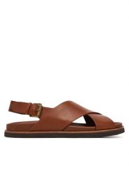 Polo Ralph Lauren Sandały 803961444001 Brązowy. Brązowe sandały Polo Ralph Lauren, ze skóry, bez zapięcia. Za 549.99 zł.