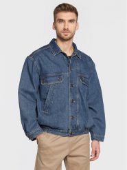 American Vintage Kurtka jeansowa Joybird JOY16CH22 Granatowy Regular Fit. Niebieskie kurtki American Vintage, l, bez wzorów, z bawełny, bez kaptura. Za 529.99 zł.